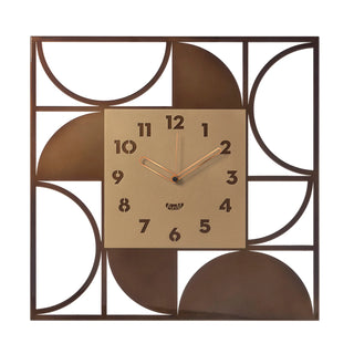 Arti & Mestieri Orologio Glam 50x50 cm Caramello e Oro Laccato