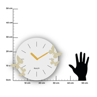 Arti & Mestieri Orologio Battito D'Ali D30 cm Gelso Glicine