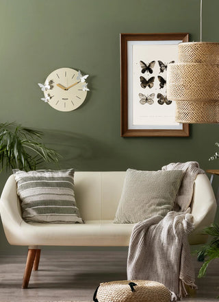 Arti & Mestieri Orologio Battito D'Ali D30 cm Gelso Glicine