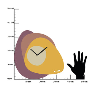 Arts &amp; Crafts Grease Clock 35x35h cm in Amethyst Metal