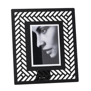 Arti & Mestieri Cornice Portafoto Mille Intrecci 26,7xH31 cm Nero