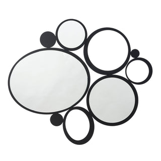 Arti e Mestieri Black Bubbles Mirror in Metal 90x79H cm