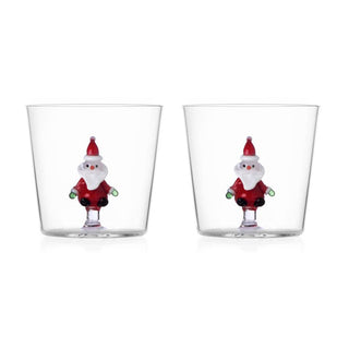 Ichendorf Milano Set of 2 Santa Claus Tumblers in Borosilicate Glass