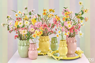 EDG Enzo de Gasperi Vaso Conigli Easter Bombato H24 cm Rosa