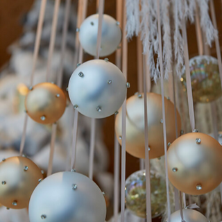 EDG Enzo De Gasperi Diamantgold Weihnachtskugel D10 cm