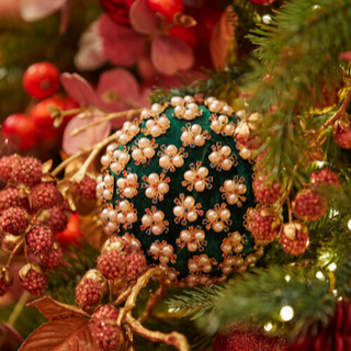 EDG Enzo De Gasperi Elizabeth Green Christmas Ball D8 cm