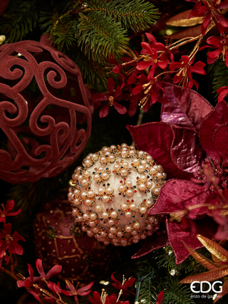 EDG Enzo De Gasperi Weihnachtskugel Elizabeth White D12 cm