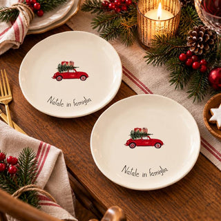 Simple Day Set 2 Piatti Piani Natale in Famiglia 27 cm