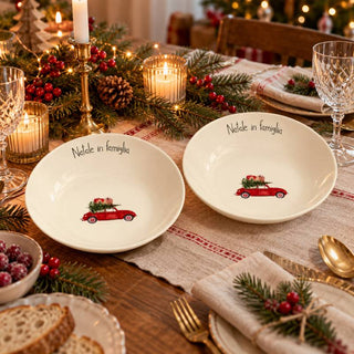 Simple Day Set 2 Piatti Fondi Natale in Famiglia 20 cm