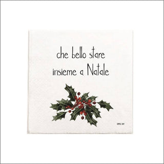 Simple Day Set 20 Tovaglioli in Carta Che Bello Stare Insieme a Natale 33x33 cm