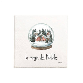 Simple Day Set 20 Tovaglioli in Carta La Magia del Natale 33x33 cm