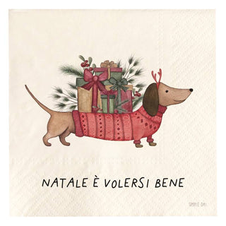 Simple Day Set 20 Tovaglioli in Carta Natale è Volersi Bene 33x33 cm