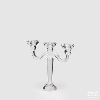 EDG Enzo De Gasperi Crystal Candle Holder 3 Arms H30 cm