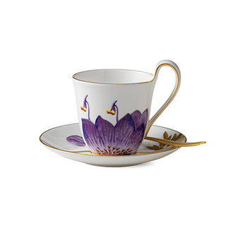 Royal Copenhagen Tazza Pansy Flora con Piattino in Porcellana