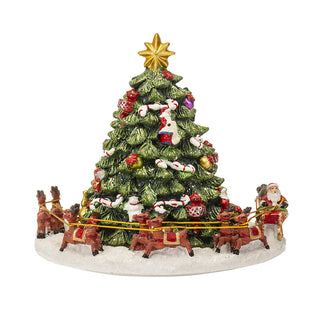 Palais Royal Lamart Carillon Musical Christmas Tree and Sleigh with Movement