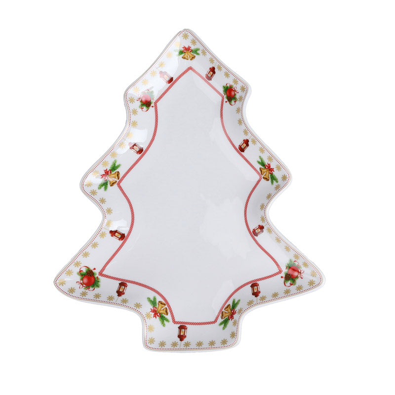 Set Di 6 Decorazioni Natalizie A Tema Scheletro Per Vassoio A Più Livelli - Legno, Con Babbo Natale Scheletro E Albero Nero