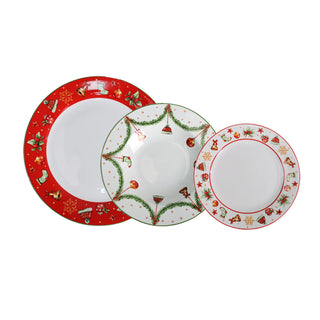 Villa Altachiara 18-teiliges Porzellangeschirrset „Joy Christmas“