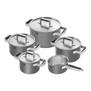 Zwilling Batteria di Pentole 5 Pezzi Pure Grigio