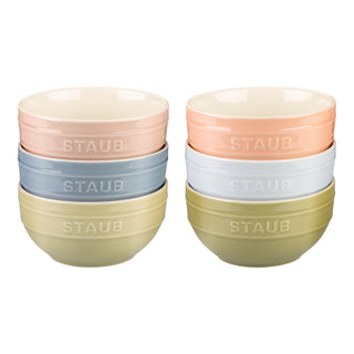Staub Set 6 Ciotole Macaron in Ceramica Multicolor D12 cm