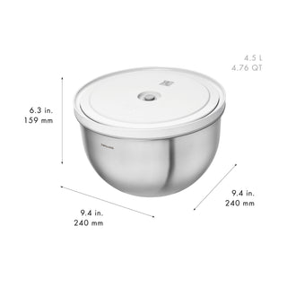 Zwilling Set 3 Ciotole sottovuoto Fresh and Save Bowls in acciaio inox Misure S M L