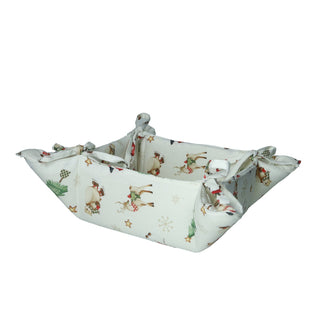 Brandani Cestino Pane Natalizio Racconti 18x18 cm