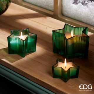 EDG Enzo De Gasperi Grüne Sternkerze H4 cm