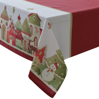 Brandani Tovaglia Natalizia Villaggio in Festa 140x180 cm