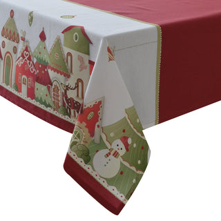 Brandani Tovaglia Natalizia Villaggio in Festa 140x240 cm