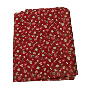 Brandani Nappe de Noël Village en Fête 160x300 cm Rouge