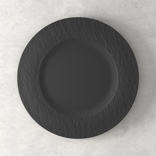 Plato llano de porcelana Villeroy &amp; Boch Manufacture Rock negro D 27 cm