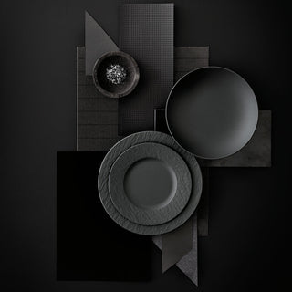 Plato llano de porcelana Villeroy &amp; Boch Manufacture Rock negro D 27 cm
