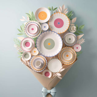 Villeroy & Boch Set 6 Tazzine da Caffè Fleur Cassis 70ml con Piattino in Porcellana