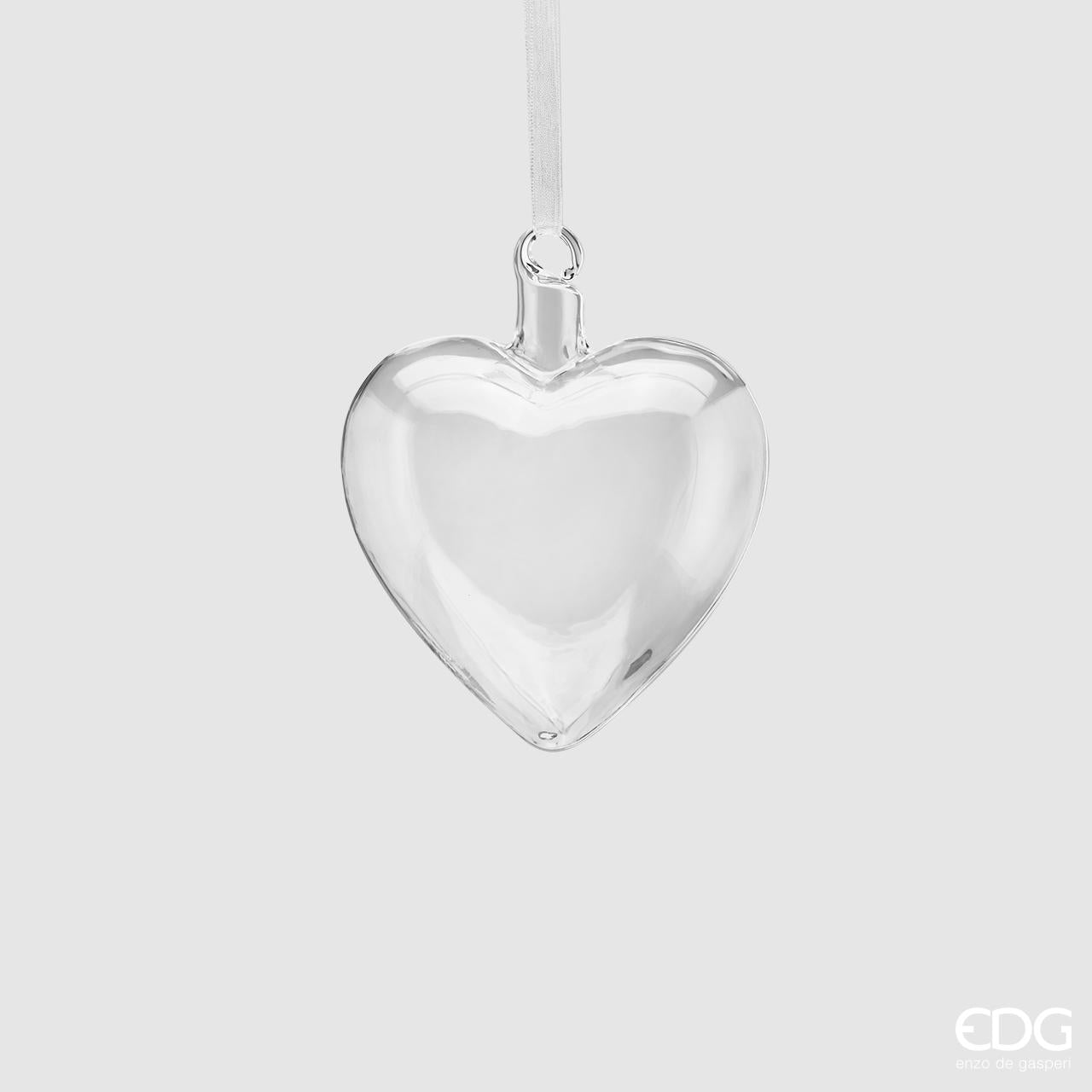 EDG Enzo De Gasperi Decorazione Cuore in Vetro D10 cm Trasparente – Le Gioie EDG Enzo De Gasperi Decorazione Cuore in Vetro D10 cm Trasparente – Le Gioie