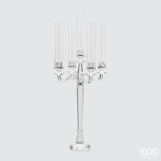 EDG Enzo De Gasperi Crystal Candle Holders x5 with Cylinders H100 cm