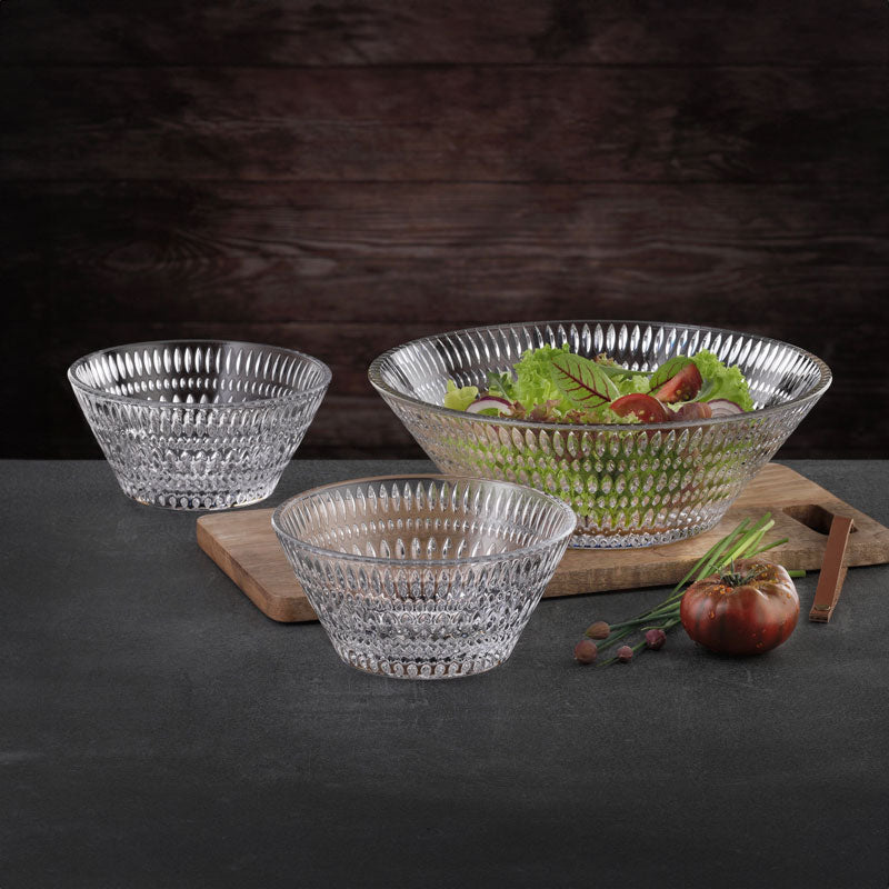 Nachtmann Ethno 3er Set Kristallglasschalen D27 D17 cm