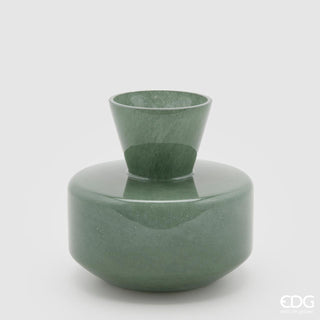 EDG Enzo De Gasperi Round Vase with Neck H20 cm Green