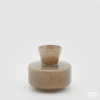 EDG Enzo De Gasperi Vaso Rotondo con Collo H15 cm Nocciola