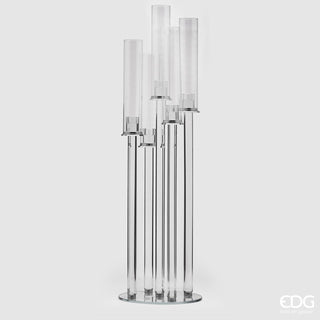 EDG Enzo De Gasperi Crystal Cylinders Candle Holder x5 H100 cm