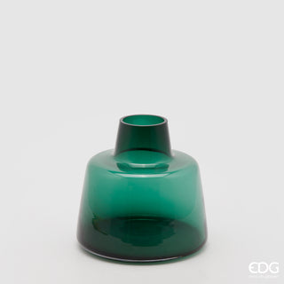 EDG Enzo De Gasperi Vaso Bottiglia in Vetro H23 D24 cm Verde