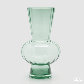 EDG Enzo De Gasperi Vaso Righe con Sfera H45 D26 cm Verde Chiaro