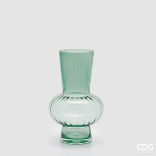 EDG Enzo De Gasperi Vaso Righe con Sfera H31 D19 cm Verde Chiaro