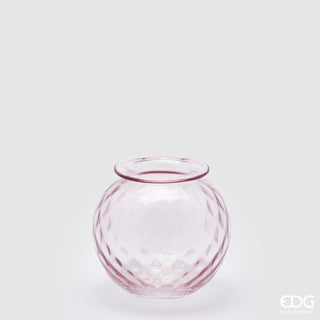 EDG Enzo De Gasperi Opium Glass Vase H14 D15 cm Pink