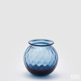 EDG Enzo De Gasperi Opium Glass Vase H14 D15 cm Blue