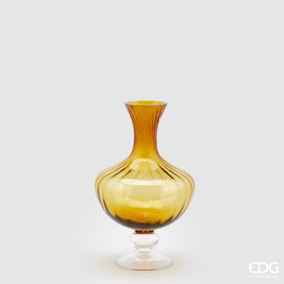 EDG Enzo De Gasperi Striped Amphora Vase H30 cm Amber