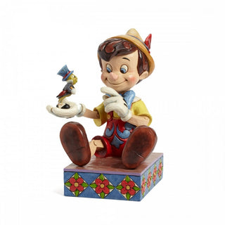 Enesco Statuetta Colorata Pinocchio e Il Grillo Parlante