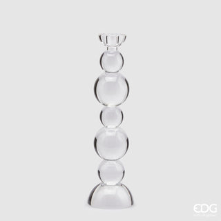 EDG Enzo De Gasperi Crystal Gauss Glass Candle Holder H42 cm