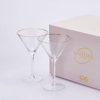 EDG Enzo De Gasperi Set of 6 Goldrim Glasses 300 ml