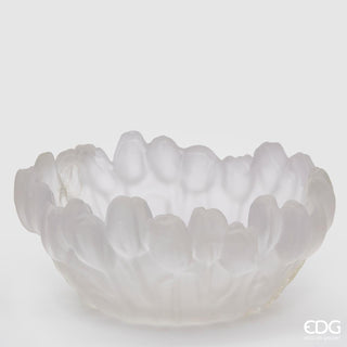 Centro de mesa EDG Enzo De Gasperi Tulip de cristal satinado D30 H12 cm