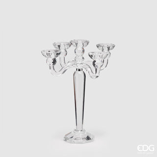 EDG Enzo De Gasperi Portacandele Crystal x5 H39 cm