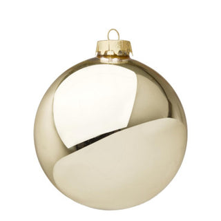 Andrea Bizzotto Weihnachtskugel aus glänzendem Champagnerglas, 10 cm hoch